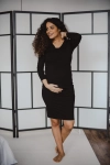 Bluzka Ciążowa I Do Karmienia Milk Shirt Czarna Z Dekoltem W Serek