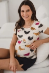 Bluzka Ciążowa I Do Karmienia Milk Shirt Krótki Rękaw Kurka Domowa