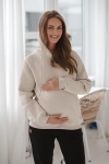 Bluza Ciążowa I Do Karmienia Motherhood Oversize Latte Melange