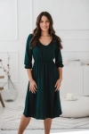 Sukienka Ciążowa I Do Karmienia Lovely Dress Midi Rękaw 3/4 Morska