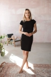 Sukienka Do Karmienia Milky Dress Czarna Krótki Rękaw