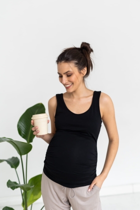 Top Ciążowy I Do Karmienia Milky Nap Czarny