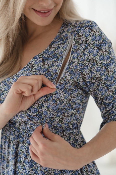 sukienka-ciazowa-do-karmienia-lovely-dress-midi-kwiatuszki-fioletowo-niebieskie-karmienie