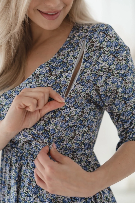 sukienka-ciazowa-do-karmienia-lovely-dress-midi-kwiatuszki-fioletowo-niebieskie-karmienie