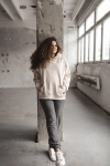 Bluza Ciążowa I Do Karmienia Motherhood Oversize Jasny Beż