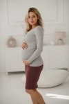 Bluzka Ciążowa I Do Karmienia Z Dzianiny W Prążek Tummy Szara