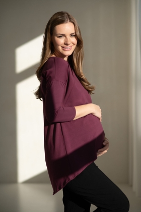 Bluzka/Tunika Ciążowa I Do Karmienia Mommy Mauve Wine