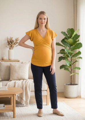 Bluzka ciążowa i do karmienia Elena ochre