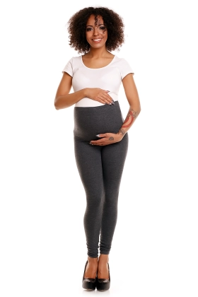 FlexiBelly LEGGINSY CIĄŻOWE BEZUCISKOWE Z PANELEM 1469W  GRAFIT