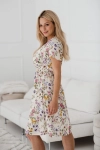 Sukienka Ciążowa I Do Karmienia Lovely Dress Krótki Rękaw Kremowa W Kwiaty