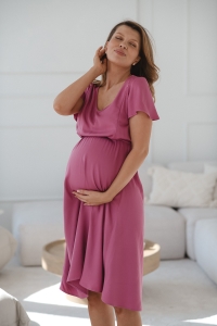 Sukienka-ciazowa-i-do-karmienia-Lovely-Dress-Midi-krotki-rekaw-indyjski-roz.jpg