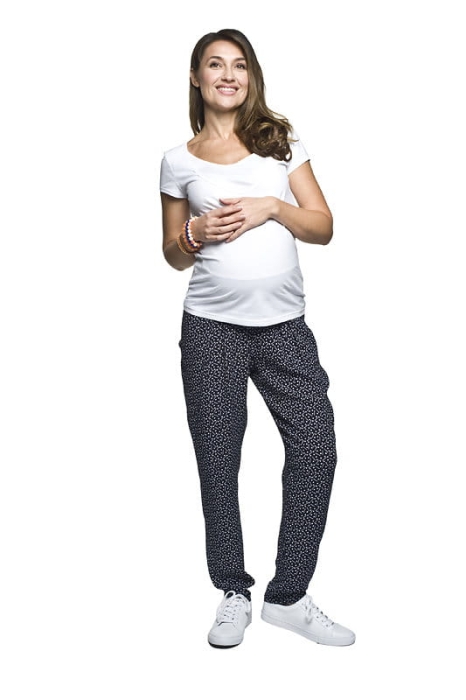 Daffy zwiewne spodnie ciążowe Mamabaja