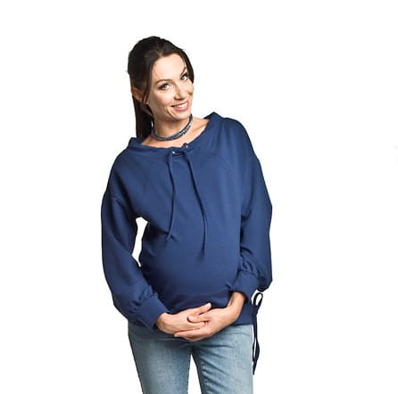 Kimi granatowa bluza ciążowa i do karmienia Mamabaja