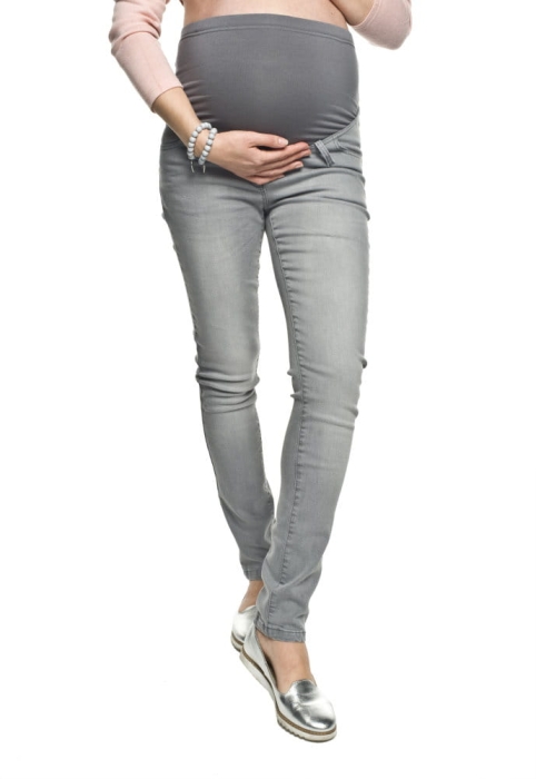 Trezo szare rurki jeans ciążowe Mamabaja
