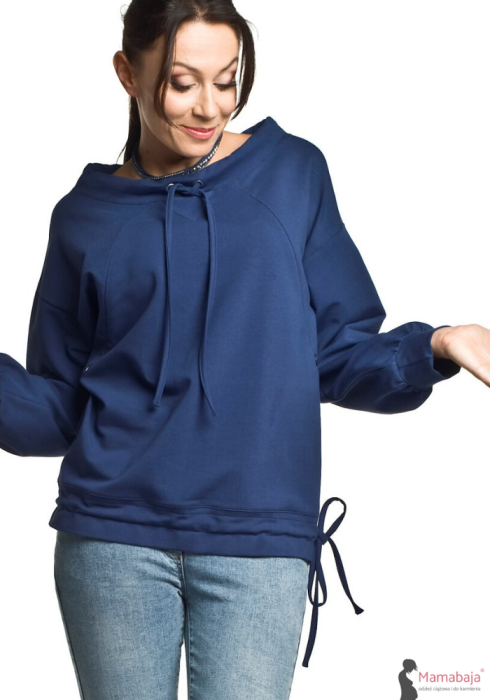 Kimi granatowa bluza ciążowa i do karmienia Mamabaja