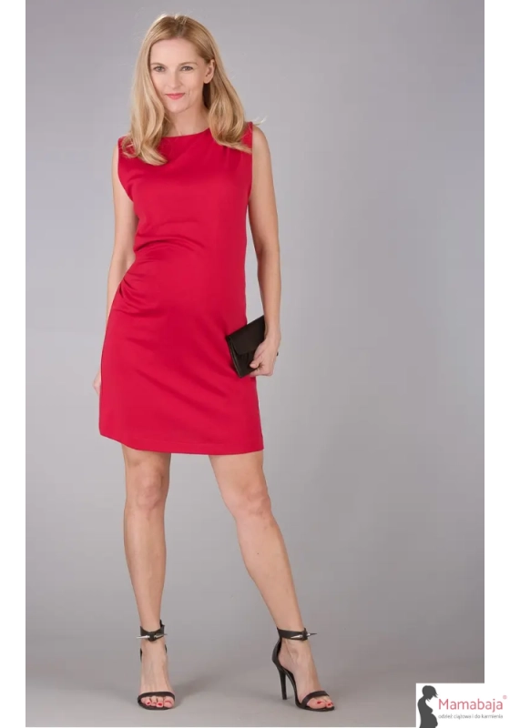 Elegancka sukienka ciążowa Grazia czerwona Mamabaja