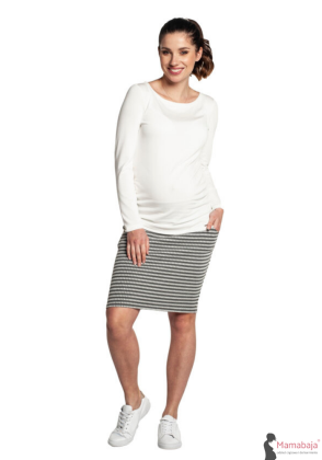 Spódnica ciążowa z kieszeniami Mola paski w prążek Mamabaja