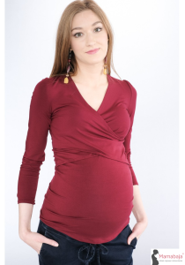Bluzka ciążowa i do karmienia Evelina burgund