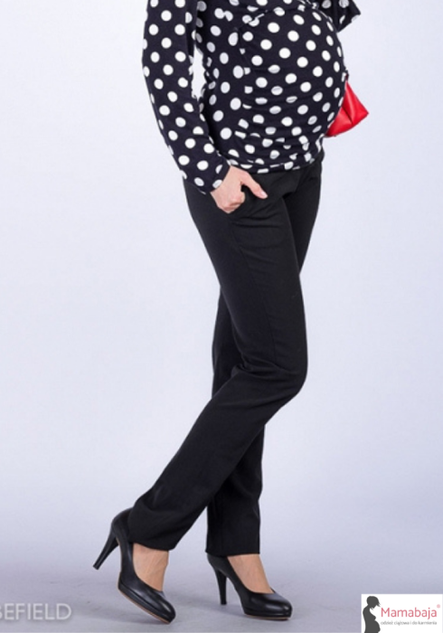 Missy czarne eleganckie ciążowe spodnie