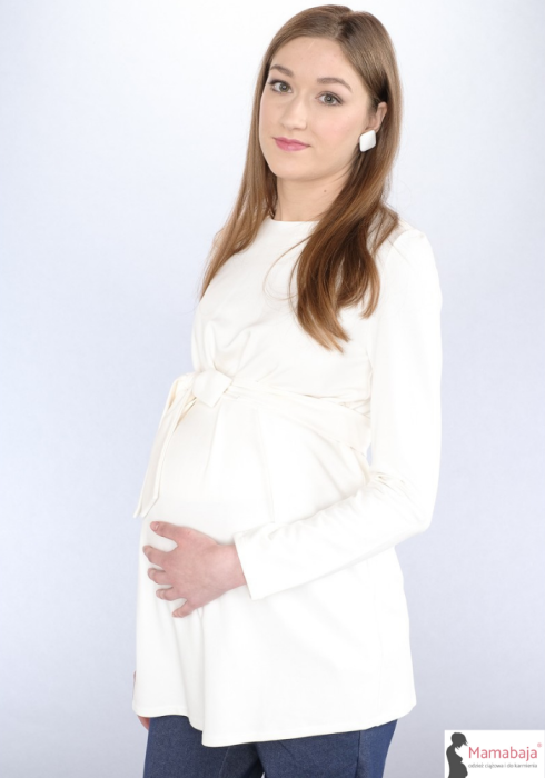 Elegancka tunika ciążowa Ada ecru