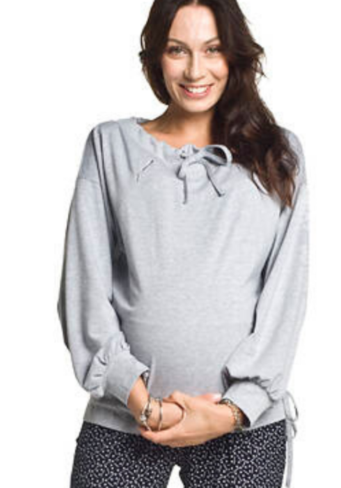 Bluza ciążowa z opcją karmienia Kimi szara