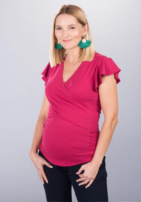 Bluzka ciążowa z krótkim rękawem
