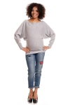 Sweter ciążowy Beatrice jasny szary
